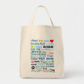 Dog Words Bag Tote Bag (Voorkant)