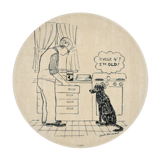 Dog wordt ouder snijplank (Voorkant)