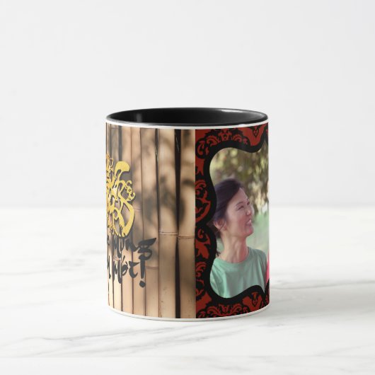 Dog Year 2018 M Photo lijst Greeting in Vietnamees Mok (Midden)