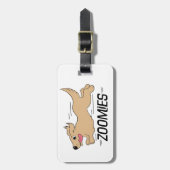 Dog Zoomies Funny Bagagelabel (Voorkant verticaal)