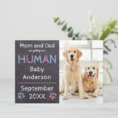 Dog Zwangerschap Aankondiging (Staand voorkant)