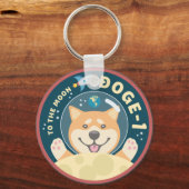 Doge 1 Moon Mission Patch Button Sleutelhanger (Voorkant)