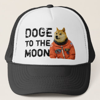 DOGE aan de maan Trucker Pet