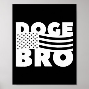 Doge Bro Amerikaanse Patriottische Trump Efficiënt Poster