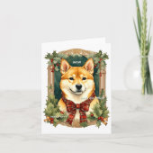 Doge Christmas Swea Shiba Inu Mens Long Kaart (Voorkant)