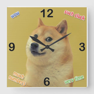 Doge Clock Vierkante Klok