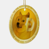 Doge Coin Circle Hanging Ornament (Rechts)