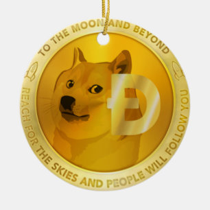 Doge Coin Circle Hanging Ornament