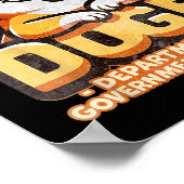 Doge D.o.g.e. Afdeling Overheids Efficiëntie  Poster (Hoek)