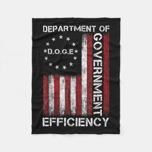 Doge d.o.g.e. Department of Government Efficiency Fleece Deken
