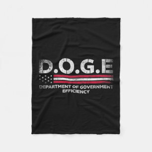 Doge d.o.g.e. Department of Government Efficiency Fleece Deken