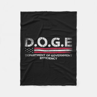 Doge d.o.g.e. Department of Government Efficiency Fleece Deken