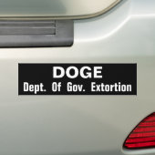 Doge Deept van Gov. Afpersing Bumpersticker (Op auto)