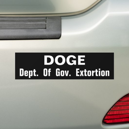 Doge Deept van Gov. Afpersing Bumpersticker (Op auto)