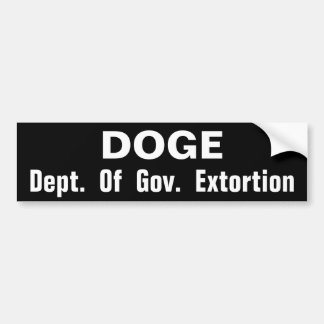 Doge Deept van Gov. Afpersing Bumpersticker