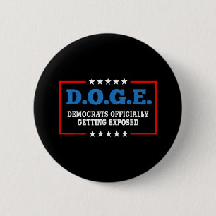 Doge Democraten officieel ontmaskerd van Dept Ronde Button 5,7 Cm