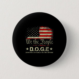 Doge-democraten worden officieel ontmaskerd Trump  Ronde Button 5,7 Cm