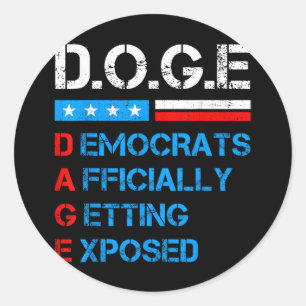 Doge Department of Government Efficiency U Ronde Sticker