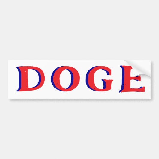 DOGE Department of Government Efficiency waakhond Bumpersticker (Voorkant)