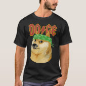 Doge Dogecoin Logo Meme Funny Retro Distre T-shirt (Voorkant)