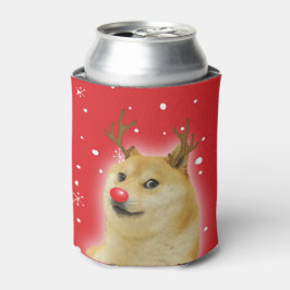 Doge Dogright Doggo Dog kerstmis Kaart red Blikjeskoeler