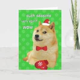 Doge Funny Meme Feestdagen Kaart