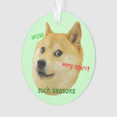 Doge Funny Meme Green Ornament (voorkant)