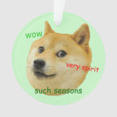 Doge Funny Meme Green Ornament (voorkant)