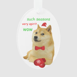 Doge Funny Meme Ornament