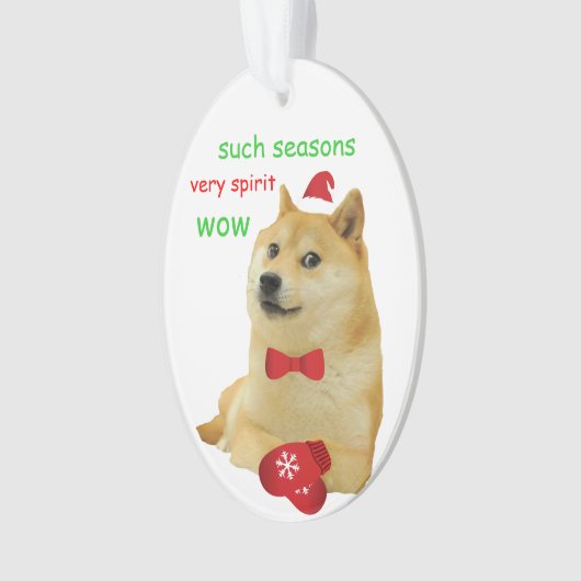 Doge Funny Meme Ornament (voorkant)
