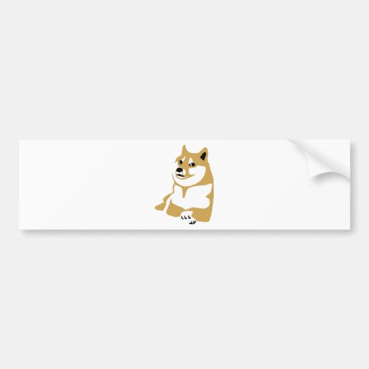 Doge - Internetmeme Bumpersticker (Voorkant)