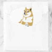 Doge - Internetmeme Ovale Sticker (Tas)