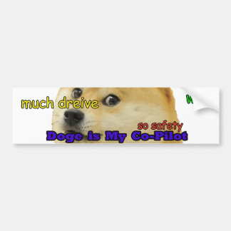 Doge is mijn co-piloot bumpersticker