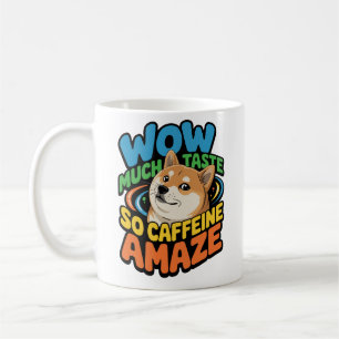 Doge Meme Coffee Mok - Wow veel cafeïne, zo geweld
