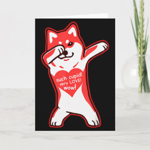Doge Meme Valentijnsdag Shirt - Dabbing Shiba Inu Kaart