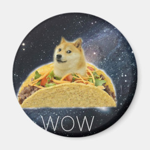 doge ruimtetaco meme magneet