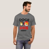DOGE SHIB Army Dokoetsen Shiba Inu Coin Crypto T-shirt (Voorkant volledig)