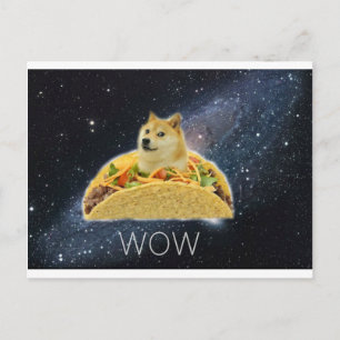 doge space taco meme briefkaart