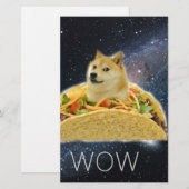 doge space taco meme briefpapier (Voorkant / Achterkant)