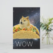 doge space taco meme briefpapier (Staand voorkant)