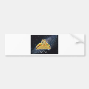 doge space taco meme bumpersticker