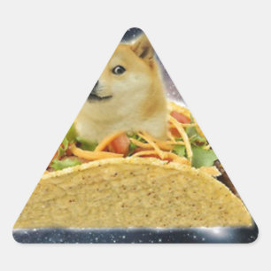 doge space taco meme driehoek sticker