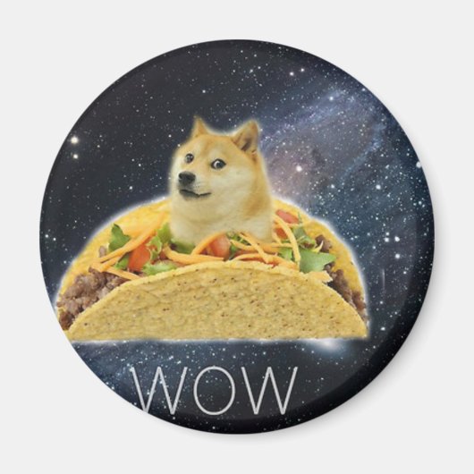 doge space taco meme magneet (Voorkant)