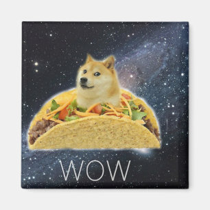 doge space taco meme magneet