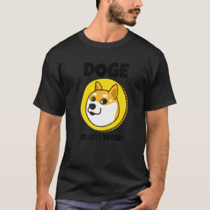 Doge Veel Wow Dogecoin Shib Meme-munt Cryptovaluta T-shirt