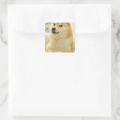 Doge Vierkante Sticker (Tas)