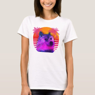 Dogecoin 80s Retro Doge Hodl Naar de Maan Grappig T-shirt