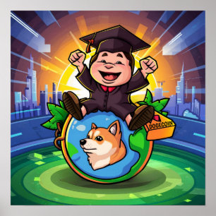 Dogecoin-Afstuderen Poster