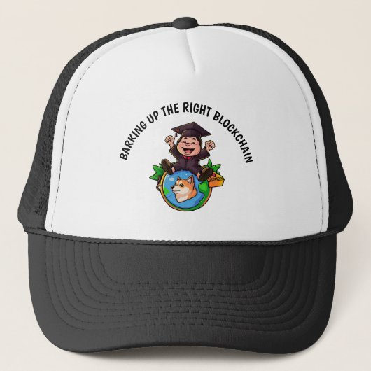 Dogecoin-Afstuderen Trucker Pet (Voorkant)