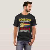 Dogecoin Crypto Meme Dogecoin Backwards Cryptocur T-shirt (Voorkant volledig)